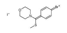 4-[(4-bromophenyl)-methylsulfanylmethylidene]morpholin-4-ium,iodide结构式