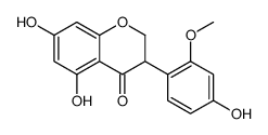 5,7-dihydroxy-3-(4-hydroxy-2-methoxyphenyl)-2,3-dihydrochromen-4-one结构式