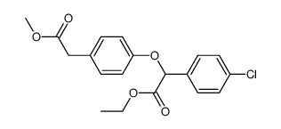 ethyl 2-(4-chlorophenyl)-2-(4-(2-methoxy-2-oxoethyl)phenoxy)acetate结构式