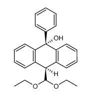 10-(Diethoxymethyl)-9-hydroxy-9-phenyl-9,10-dihydroanthracene结构式
