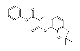 2,3-Dihydro-2,2-dimethylbenzofuranyl-7-(methyl)(phenylthiosulfinyl)car bamate结构式