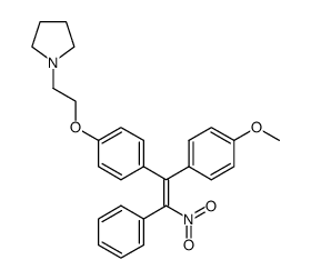 2-[p-[2-nitro-1-(4-methoxyphenyl)-2-phenylvinyl]phenoxy]-N-ethylpyrrolidine结构式
