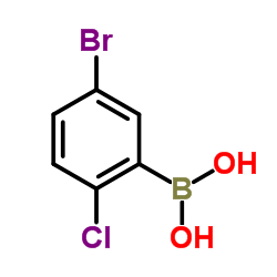 5-溴-2-氯硼酸结构式