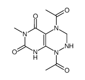 Pyrimido[5,4-e]-1,2,4-triazine-5,7(1H,6H)-dione,1,4-diacetyl-2,3,4,8-tetrahydro-6-methyl- picture