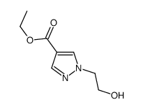 ethyl 1-(2-hydroxyethyl)pyrazole-4-carboxylate结构式