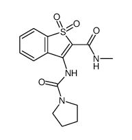 1,1-Dioxo-3-(pyrrolidin-1-carbonylamino)-1-λ6-benzothiophen-2-carbonsaeure-methylamid Structure