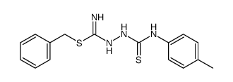 benzyl 2-(p-tolylcarbamothioyl)hydrazine-1-carbimidothioate结构式