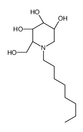 (2R,3R,4R,5S)-2-(hydroxymethyl)-1-octylpiperidine-3,4,5-triol结构式