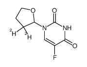 5-fluoro-1-(tetrahydrofuran-2-yl-3,3-d2)pyrimidine-2,4(1H,3H)-dione Structure