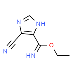 1H-Imidazole-4-carboximidic acid,5-cyano-,ethyl ester (9CI) Structure