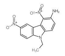 9H-Carbazol-3-amine,9-ethyl-4,6-dinitro-结构式