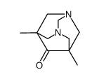 5,7-Dimethyl-1,3-diazatricyclo[3.3.1.1~3,7~]decan-6-one结构式