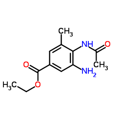 Ethyl 4-acetamido-3-amino-5-methylbenzoate Structure