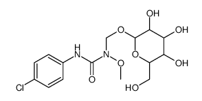 3-(4-chlorophenyl)-1-methoxy-1-[[3,4,5-trihydroxy-6-(hydroxymethyl)oxa n-2-yl]oxymethyl]urea结构式