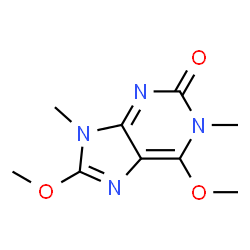 2H-Purin-2-one,1,9-dihydro-6,8-dimethoxy-1,9-dimethyl-(9CI)结构式