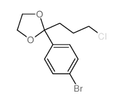 2-(4-bromophenyl)-2-(3-chloropropyl)-1,3-dioxolane structure