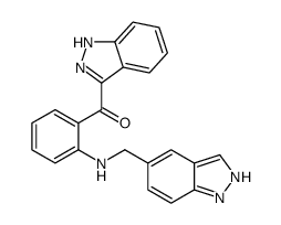 1H-indazol-3-yl-[2-(1H-indazol-5-ylmethylamino)phenyl]methanone结构式