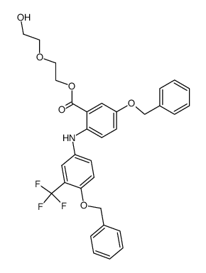 2-(2-hydroxyethoxy)ethyl 5-(benzyloxy)-2-((4-(benzyloxy)-3-(trifluoromethyl)phenyl)amino)benzoate Structure