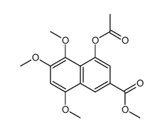 4-(乙酰基氧基)-5,6,8-三甲氧基-2-萘羧酸甲酯结构式