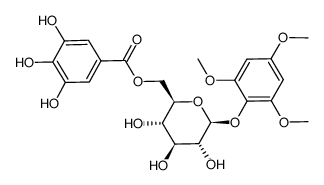 1-(O-2,4,6-trimethoxyphenyl)-6-(O-galloyl)-β-D-glucopyranoside结构式