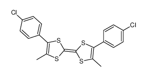 4,4'-bis(4-chlorophenyl)-5,5'-dimethyl-2,2'-bi(1,3-dithiolylidene) Structure