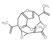 3,13,16-Trioxatetracyclo[10.2.1.17,10.02,4]hexadeca-1(15),7,9-triene-8-carboxylicacid, 5,11-bis(1-methylethenyl)-14-oxo-, methyl ester, (2S,4R,5R,11R,12R)-结构式