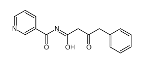 N-(3-oxo-4-phenylbutanoyl)pyridine-3-carboxamide结构式