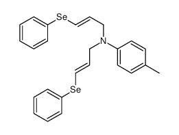 4-methyl-N,N-bis(3-phenylselanylprop-2-enyl)aniline结构式