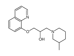 1-(3-methylpiperidin-1-yl)-3-quinolin-8-yloxypropan-2-ol结构式
