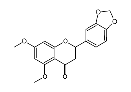 5,7-dimethoxy-3',4'-methylenedioxyflavanone结构式