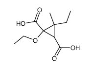 1-ethoxy-3-ethyl-3-methyl-cyclopropane-1,2-dicarboxylic acid结构式