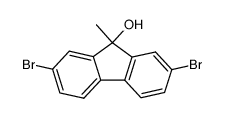 2,7-dibromo-9-hydroxy-9-methylfluorene结构式