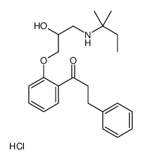 1-[2-[2-hydroxy-3-(2-methylbutan-2-ylamino)propoxy]phenyl]-3-phenylpropan-1-one,hydrochloride结构式