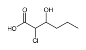 2-chloro-3-hydroxy-hexanoic acid Structure