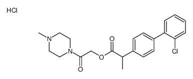 [2-(4-methylpiperazin-1-yl)-2-oxoethyl] 2-[4-(2-chlorophenyl)phenyl]propanoate,hydrochloride Structure