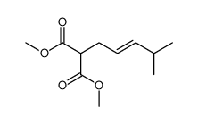 dimethyl 2-(4-methylpent-2-enyl)propanedioate结构式