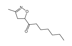 1-(3-methyl-4,5-dihydroisoxazol-5-yl)heptan-1-one结构式