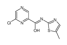 6-chloro-N-(5-methyl-1,3-thiazol-2-yl)pyrazine-2-carboxamide结构式