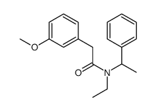 N-ethyl-2-(3-methoxyphenyl)-N-(1-phenylethyl)acetamide Structure