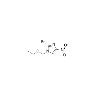 2-溴-1-(乙氧基甲基)-4-硝基-1H-咪唑结构式
