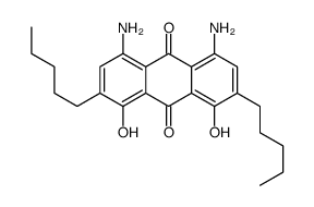 4,5-diamino-1,8-dihydroxy-2,7-dipentylanthracene-9,10-dione结构式