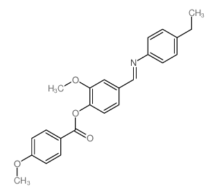 [4-[(4-ethylphenyl)iminomethyl]-2-methoxy-phenyl] 4-methoxybenzoate Structure