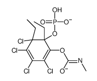 [3,4,5,6-tetrachloro-1,6-diethyl-2-(methylcarbamoyloxy)cyclohexa-2,4-dien-1-yl] phosphate Structure