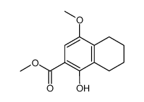 1-Hydroxy-4-methoxy-5,6,7,8-tetrahydro-naphthalene-2-carboxylic acid methyl ester结构式