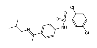 2,5-Dichloro-N-(4-{1-[(E)-isobutylimino]-ethyl}-phenyl)-benzenesulfonamide Structure