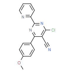 4-Chloro-6-(4-methoxyphenyl)-2-(2-pyridinyl)-5-pyrimidinecarbonitrile Structure