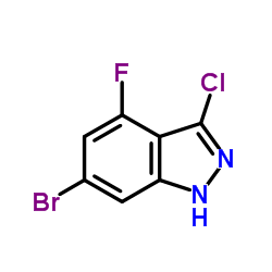 6-BROMO-3-CHLORO-4-FLUOROINDAZOLE结构式