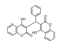 4-hydroxy-3-[(4-hydroxy-2-oxopyrano[3,2-b]pyridin-3-yl)-phenylmethyl]pyrano[3,2-b]pyridin-2-one Structure
