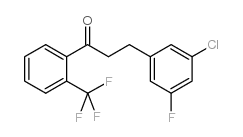 3-(3-CHLORO-5-FLUOROPHENYL)-2'-TRIFLUOROMETHYLPROPIOPHENONE结构式