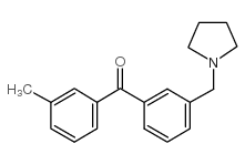 3-METHYL-3'-PYRROLIDINOMETHYL BENZOPHENONE结构式